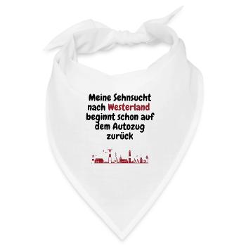 Sehnsucht nach Westerland beginnt auf den Autozug - Bandana - Weiß - Vorne