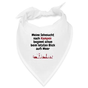 Sehnsucht nach Kampen auf Sylt - Bandana - Weiß - Vorne