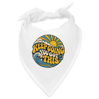 Keep Going You Got This Retro Wave - Bandana - Weiß - Vorne