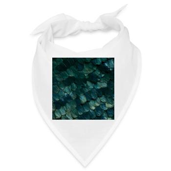 Texturierte Smaragd-Schuppe - Bandana - Weiß - Vorne
