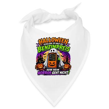 Halloween Benzinpreis Spuk - Bandana - Weiß - Vorne