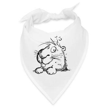 Capybara Sketch Cartoon Wasserschwein Nager Sketch - Bandana - Weiß - Vorne