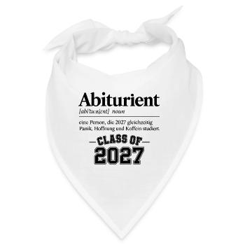 Abiturient 2027 – Lustige Definition - Bandana - Weiß - Vorne