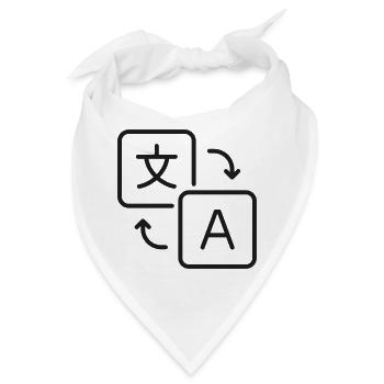 KI-Übersetzungslinien-Symbol - Bandana - Weiß - Vorne