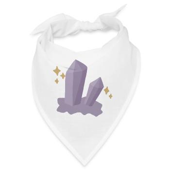 Lila Kristall-Geo-Funke - Bandana - Weiß - Vorne