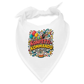 Konfetti-Kommando – Heute wird gefeiert - Bandana - Weiß - Vorne
