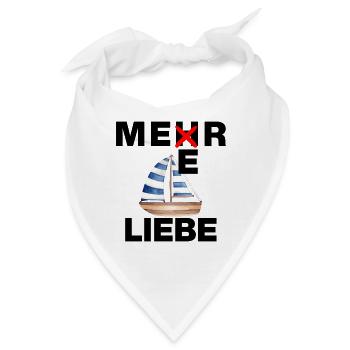 MEERLIEBE, MEER, URLAUB, FERNWEH, SONNE, URLAUB - Bandana - Weiß - Vorne