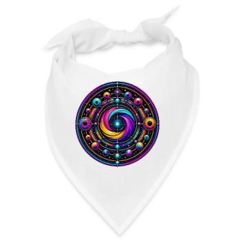 Psy Circle Kosmischer Wirbel - Bandana - Weiß - Vorne