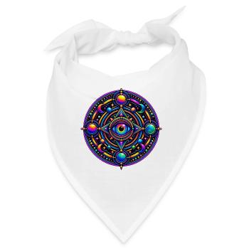 Allsehendes Kosmisches Auge - Bandana - Weiß - Vorne