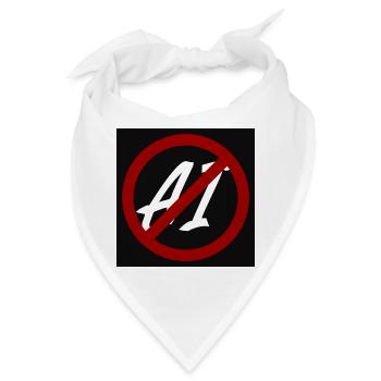 Anti - AI - Bandana - Weiß - Vorne