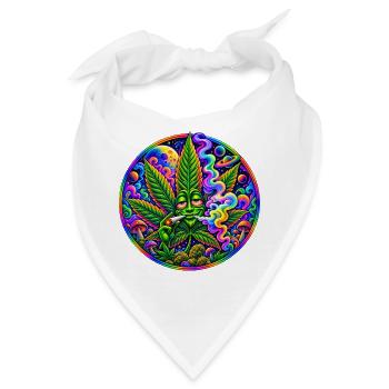 Hanfblatt - Bandana - Weiß - Vorne