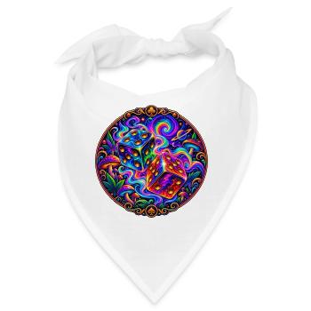 Würfel - Bandana - Weiß - Vorne