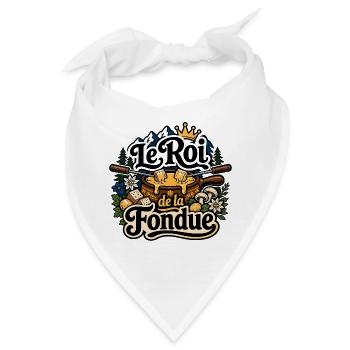 Der König von Fondue - Bandana - Weiß - Vorne
