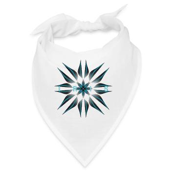 IRIS Geometric Art T-Shirt Print - Bandana - Weiß - Vorne
