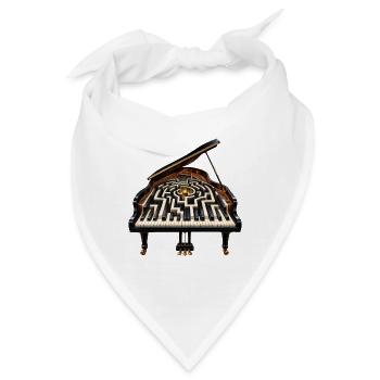 Labyrinth Klaviermusikkunst - Bandana - Weiß - Vorne