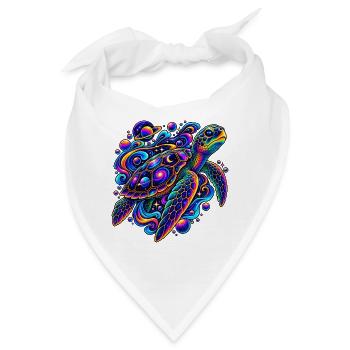 Kosmische Schildkröte auf Reisen - Bandana - Weiß - Vorne