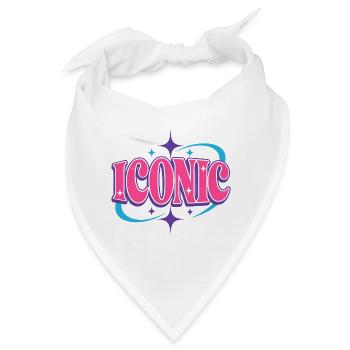 ICONIC Y2K Retro Schriftzug – Nostalgie T-Shirt - Bandana - Weiß - Vorne