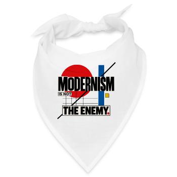 Modernismus ist nicht der Feind - Bandana - Weiß - Vorne