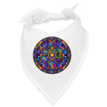 Hexagon - Bandana - Weiß - Vorne