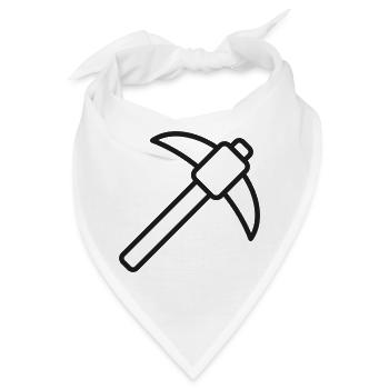 Spitzhacke-Linien-Symbol - Bandana - Weiß - Vorne