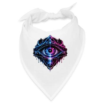 Kosmisches Auge Geometrie - Bandana - Weiß - Vorne