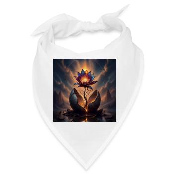 Blume - Bandana - Weiß - Vorne