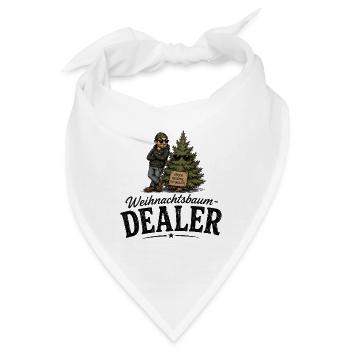 Weihnachtsbaum Dealer witziges Motiv - Bandana - Weiß - Vorne