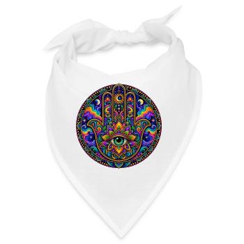 Hand der Fatima - Bandana - Weiß - Vorne