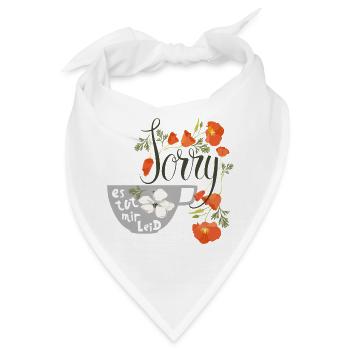 Sorry  es tut mir Leid - Bandana - Weiß - Vorne