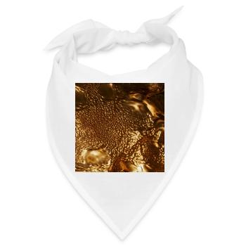 Metallische flüssige Goldtextur - Bandana - Weiß - Vorne