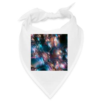 Irisierende metallische Blasen - Bandana - Weiß - Vorne