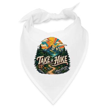Vintage Take a Hike Mountain Adventure T-Shirt-Kunst - Bandana - Weiß - Vorne