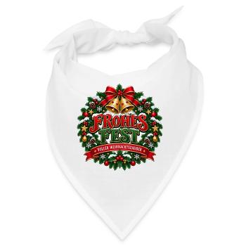 Frohes Fest – voller Weihnachtszauber - Bandana - Weiß - Vorne