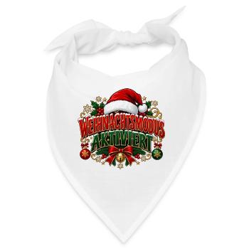 Weihnachtsmodus aktiviert – Weihnachtsdesign - Bandana - Weiß - Vorne