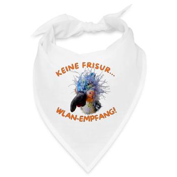 Krallo Kreisch™'s WLAN-Empfang statt(liche) Frisur - Bandana - Weiß - Vorne