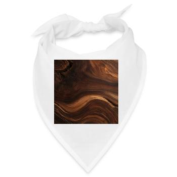 Dunkles Walnussholz mit fließenden Adern - Bandana - Weiß - Vorne
