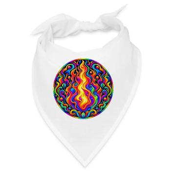 Feuer - Bandana - Weiß - Vorne