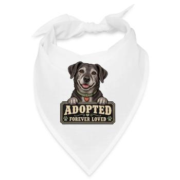 Hundesenior Adoption – Forever Loved - Bandana - Weiß - Vorne