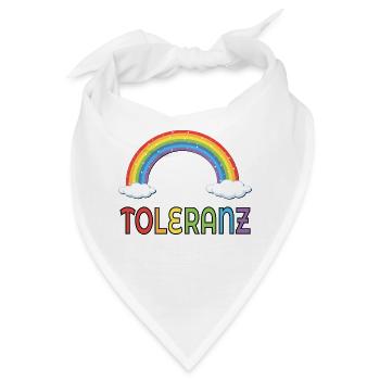 Toleranz Diversität - Bandana - Weiß - Vorne