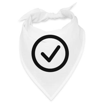 Kreuzzeichen Kreislinien-Symbol - Bandana - Weiß - Vorne