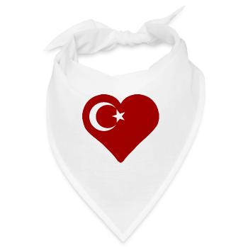 Ein Herz für die Türkei - Bandana - Weiß - Vorne