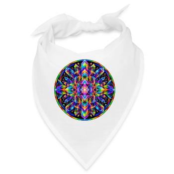 Kristall Mandala - Bandana - Weiß - Vorne
