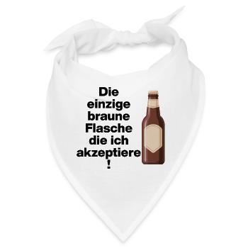 EINZIGE AKZEPTIERTE BRAUNE FLASCHE. NO NZS, NO AFD - Bandana - Weiß - Vorne