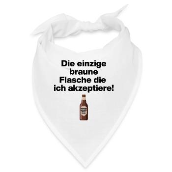 EINZIGE AKZEPTIERTE BRAUNE FLASCHE. NO NZS, NO AFD - Bandana - Weiß - Vorne