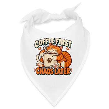 Kaffee - Bandana - Weiß - Vorne