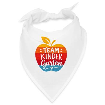 Team Kindergarten - Apfel - Kita - Bandana - Weiß - Vorne