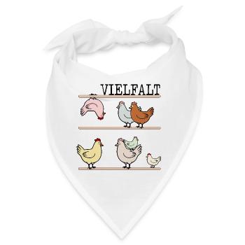 Demokratie Hühnerstall Vielfalt - Bandana - Weiß - Vorne