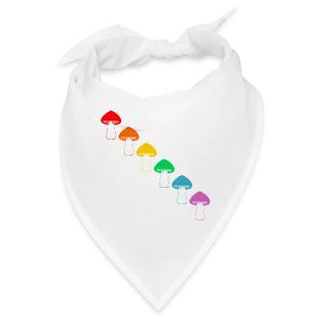 Vielfalt der Regenbogenpilze - Bandana - Weiß - Vorne