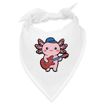 Cute Axolotl DJ Electronic Music Festival Aquatic - Bandana - Weiß - Vorne