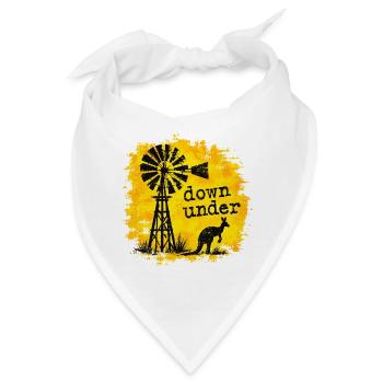 Australia - Down Under - Australien - Windrad - Bandana - Weiß - Vorne
